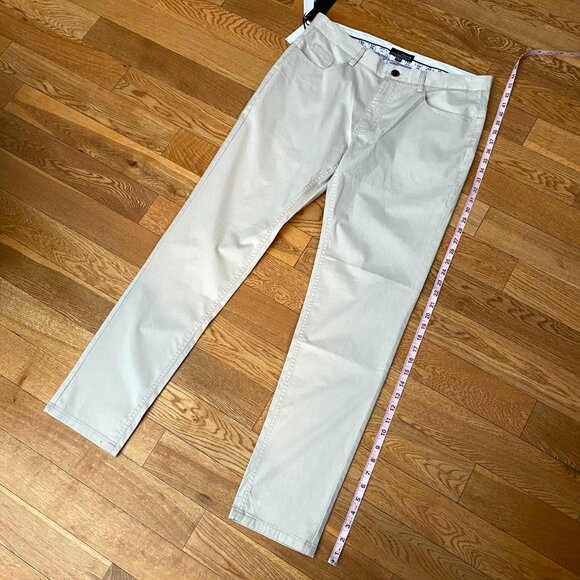 TR Premium Tailored Recreation Golf Pants Tan Chino 34 x 32 Stretch NWT - Picture 2 of 11